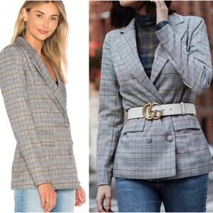 REVOLVE Gray Plaid Blazer
